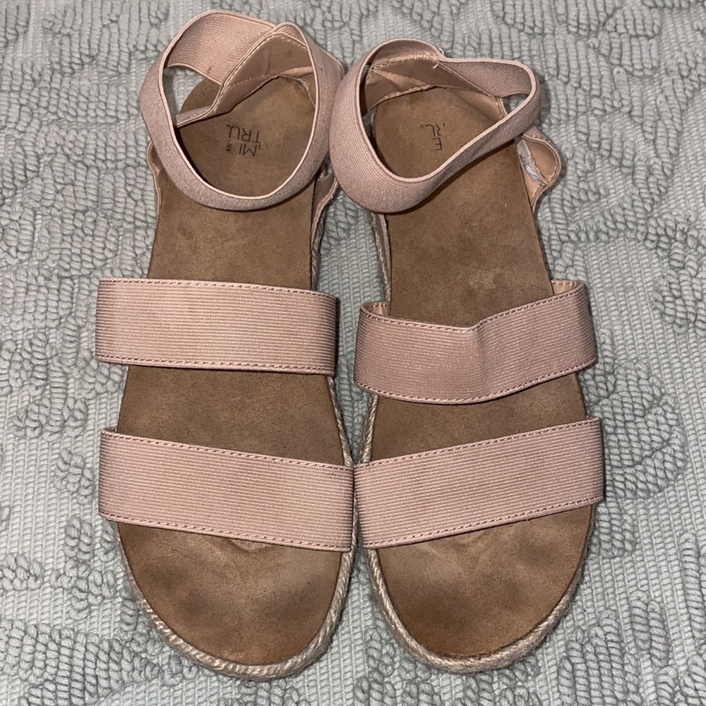 Dusty Rose Espadrilles Sandals